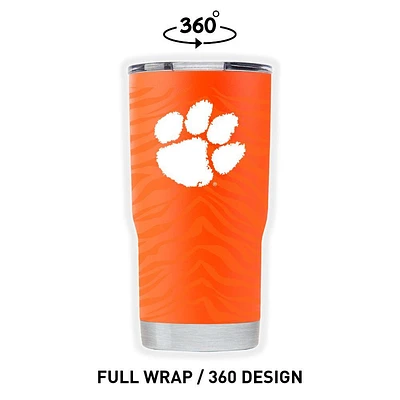 Clemson Gametime Sidekicks Tiger Stripes 20 oz Tumbler