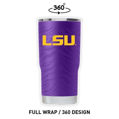 LSU Tigers Stainless Steel Water Bottle With Wrap