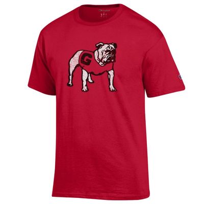 Georgia Champion Men's Distressed Standing Bulldog Tee Shirt