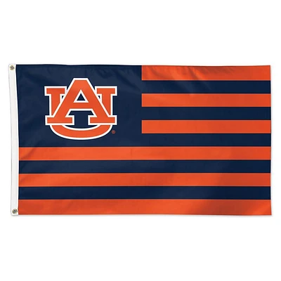 Auburn Logo and Stripes Flag 3' x 5'