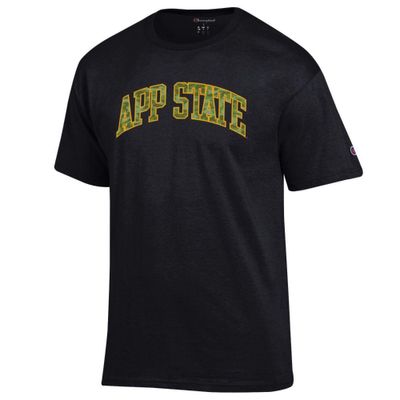 App | Appalachian State Champion Men's Camo Arch Tee Alumni Hall