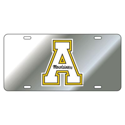  App | Appalachian State Silver Block A License Plate | Alumni Hall