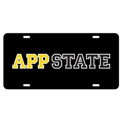 App State Reflective Wordmark License Plate