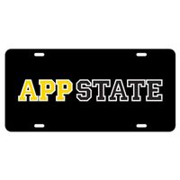  App | Appalachian State Black App State License Plate | Alumni Hall