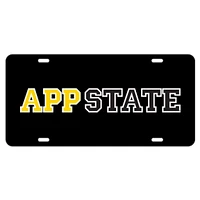 App State Reflective Wordmark License Plate
