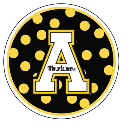  App | Appalachian State Block A Dots Circle Decal 6  | Alumni Hall