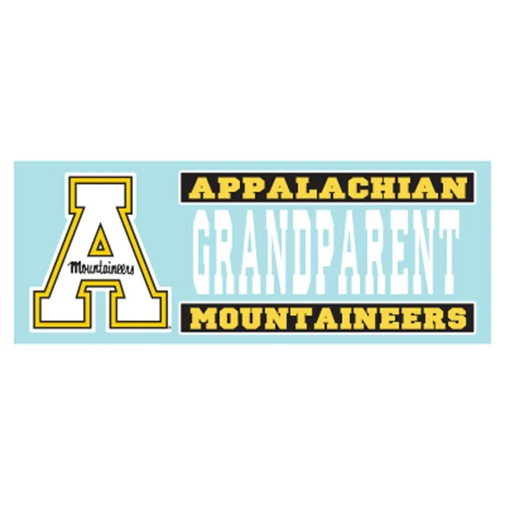  App | Appalachian State Block A Grandparent Rectangle Decal 6  | Alumni Hall