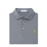 App | Appalachian State Peter Millar Jubilee Stripe Stretch Jersey Polo Alumni Hall