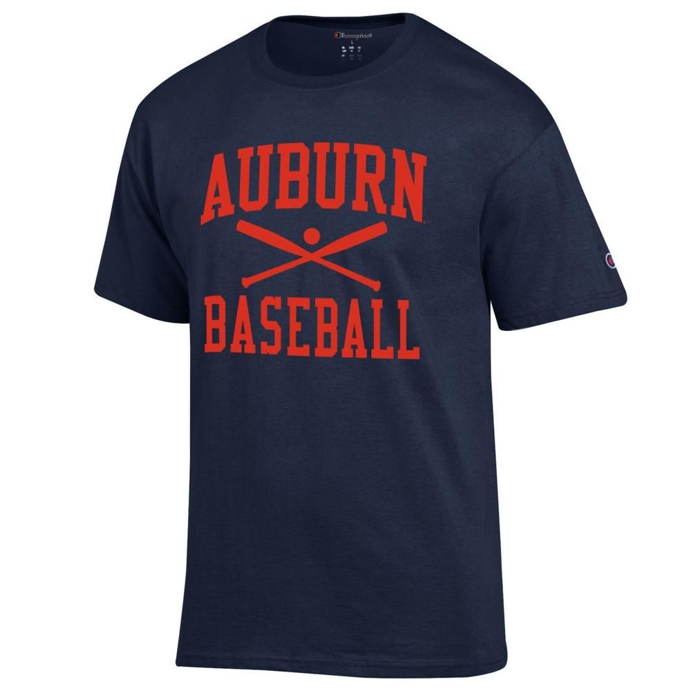 Aub | Auburn Champion Men's Basic Baseball Tee Shirt Alumni Hall