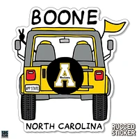 Appalachian State Cartoon Jeep Decal
