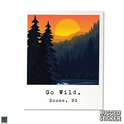 Seasons Design Boone Go Wild Square Decal