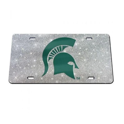 Michigan State Glitter License Plate