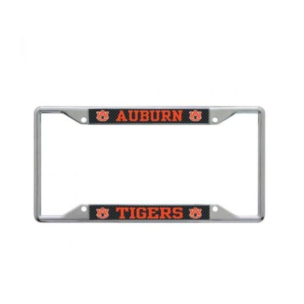 Auburn Carbon Fiber Logo License Plate Frame