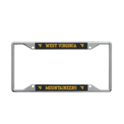  Wvu | West Virginia Carbon Fiber Logo License Plate Frame | Alumni Hall