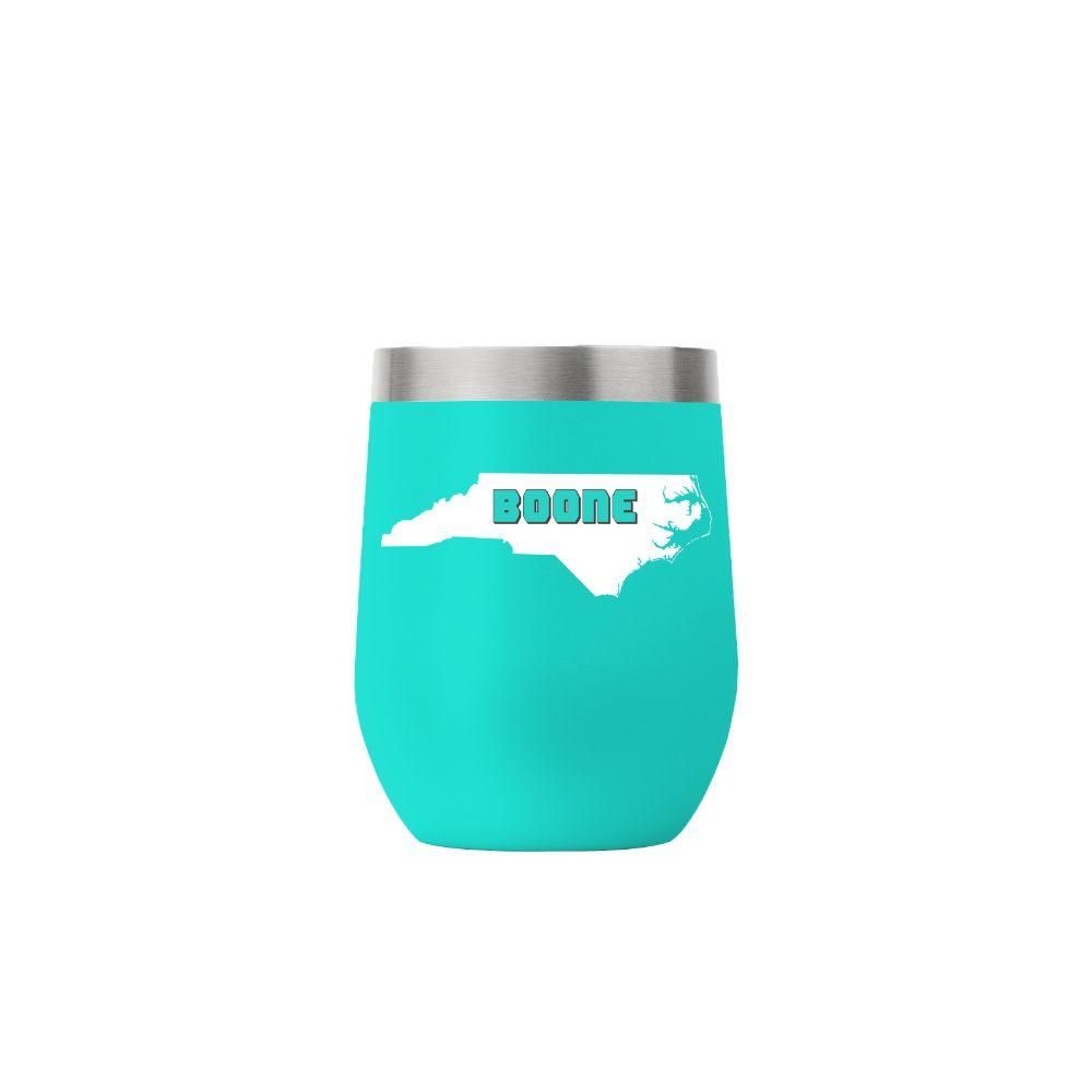  Ahs | Boone State 12 Oz Teal Stemless Tumbler | Alumni Hall