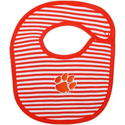 Clemson Striped Infant Bib