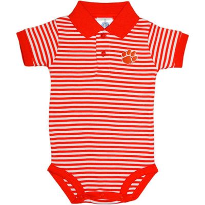 Clemson | Infant Striped Polo Onesie Alumni Hall