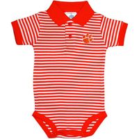 Clemson | Infant Striped Polo Onesie Alumni Hall