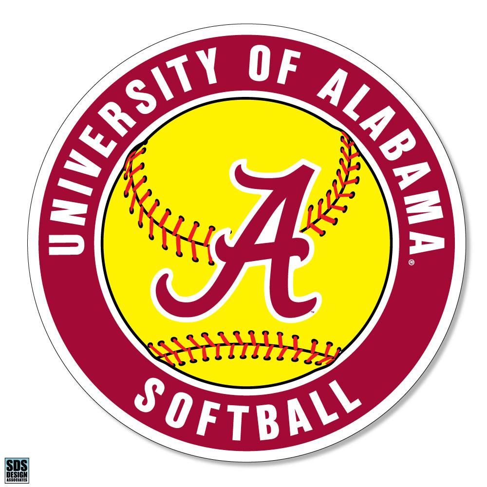  Bama | Alabama Circle Softball 6  Decal | Alumni Hall