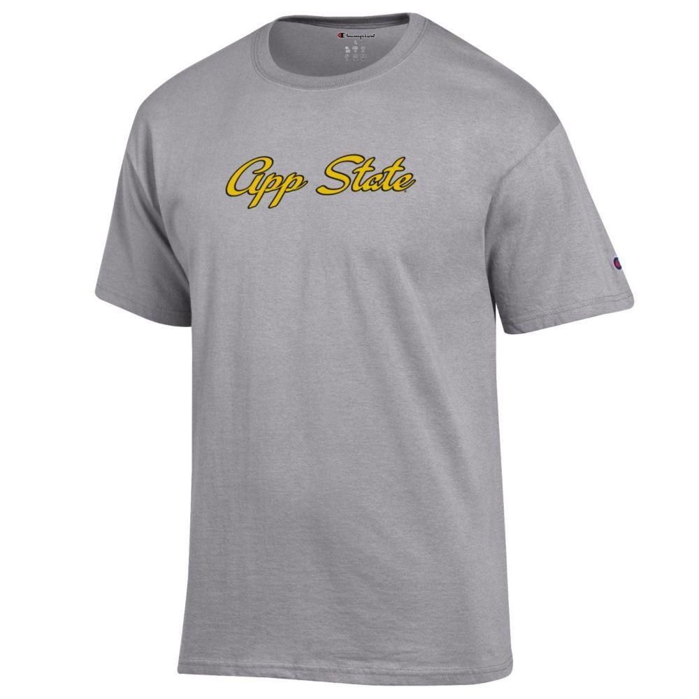 App | Appalachian State Champion Script Tee Alumni Hall