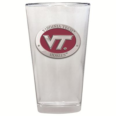  Hokies | Virginia Tech Heritage Pewter Maroon Emblem Pint Glass | Alumni Hall