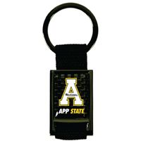  App | Appalachian State Carbon Fiber Rectangle Key Chain | Alumni Hall