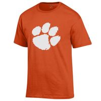 Clemson Champion Men's Giant Distressed Paw Logo Tee