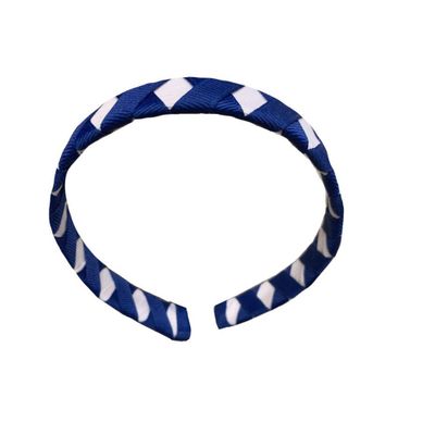 Ashley on Campus Royal and White Crisscross Headband