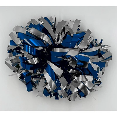 Royal and Silver Go Team Spirit Extra Large Pom