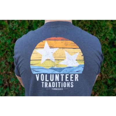 Ah | Tennessee Volunteer Traditions Valley Tri- Star Navy Pocket Tee Alumni Hall