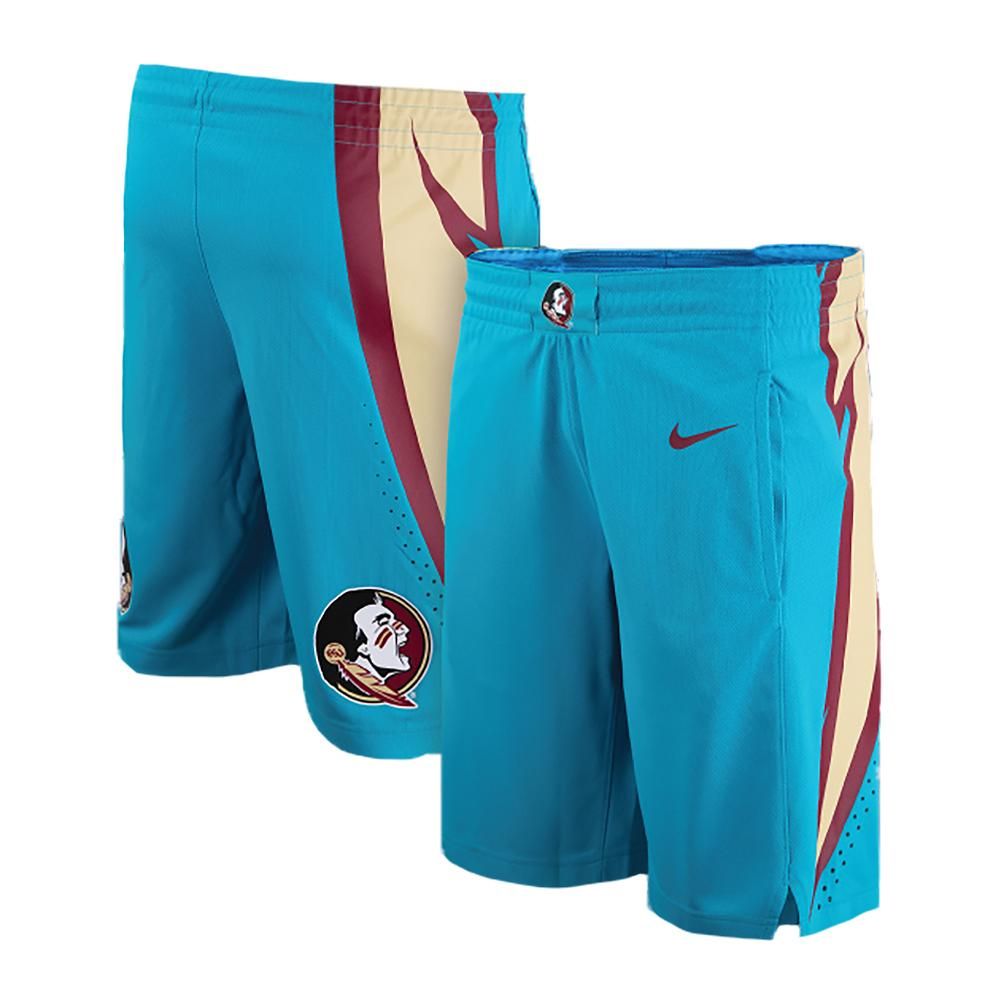 Fsu | Florida State Seminoles Nike Turquoise Replica Basketball Shorts Alumni Hall