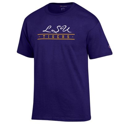 LSU Champion Women's Script Bar Mascot Tee