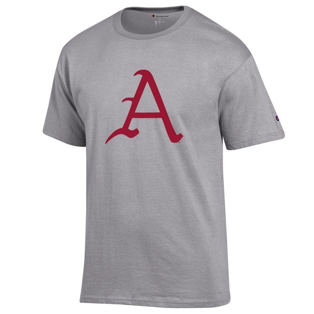 Arkansas Champion Men's Giant Logo Script A Tee
