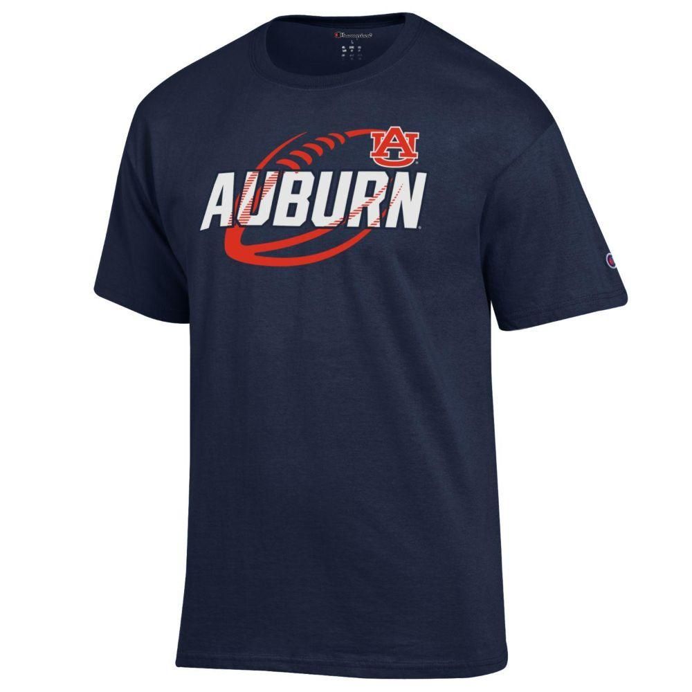 Aub | Auburn Champion Men's Football Slant Tee Alumni Hall