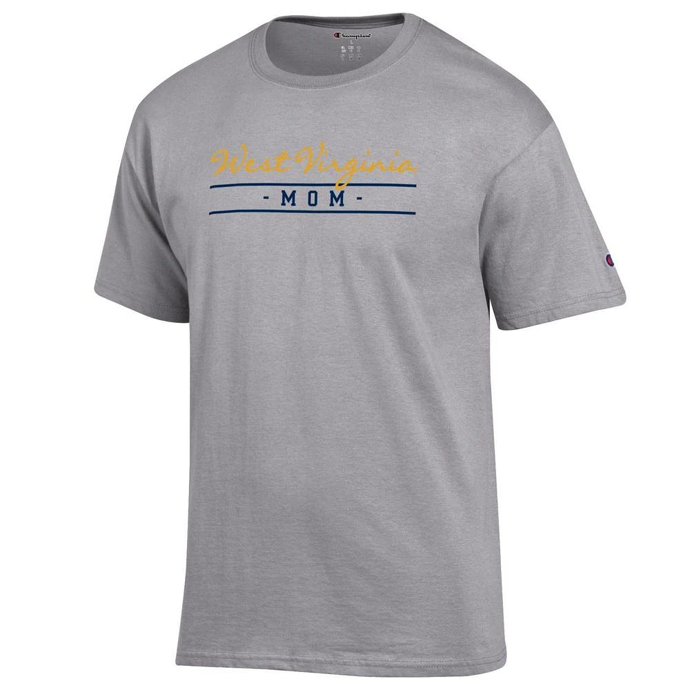 West Virginia Champion Women's Script Bar Mom Tee