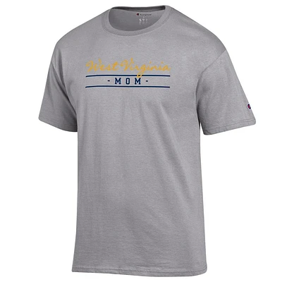 West Virginia Champion Women's Script Bar Mom Tee
