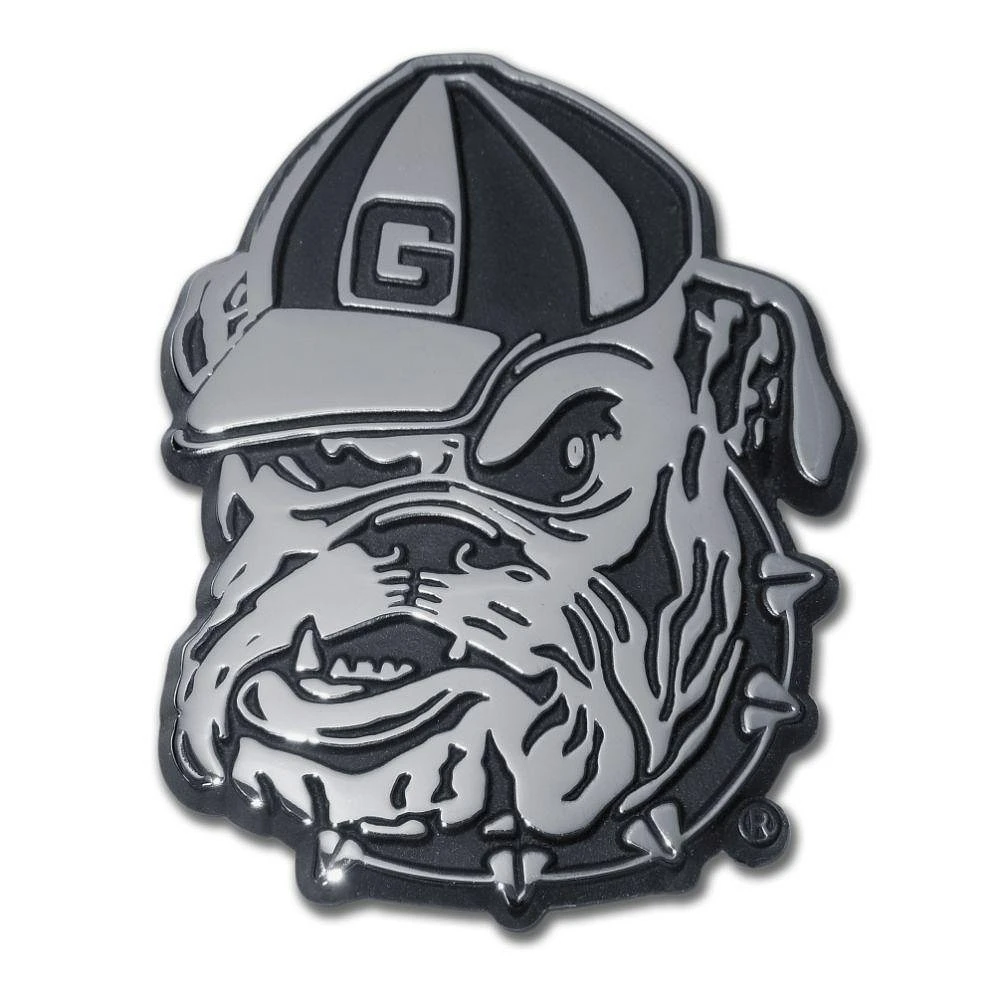 Georgia Bulldog Chrome Auto Emblem