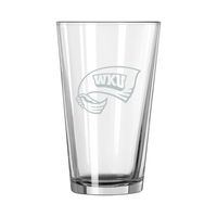  Wku | Western Kentucky 16 Oz Frost Pint Glass | Alumni Hall