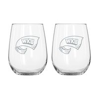  Wku | Western Kentucky Frost Curved Beverage Glass | Alumni Hall