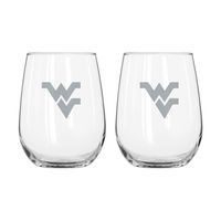  Wvu | West Virginia Frost Curved Beverage Glass | Alumni Hall