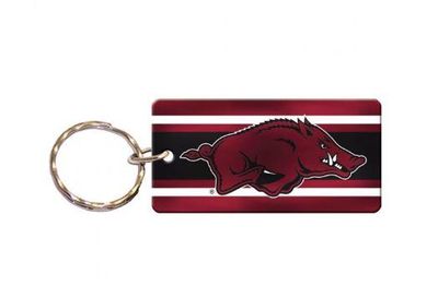  Razorbacks | Arkansas Rectangle Ua Stripes Key Chain | Alumni Hall