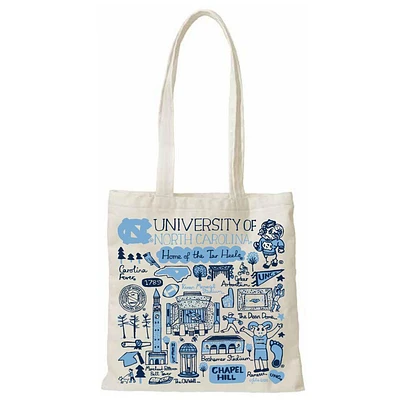 UNC Tar Heels Julia Gash Slim Canvas Tote