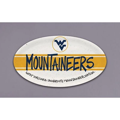 West Virginia Magnolia Lane Melamine Mountaineers Oval Platter