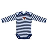 Aub | Auburn Infant Creative Knitwear Aubie Striped Long Sleeve Bodysuit Alumni Hall