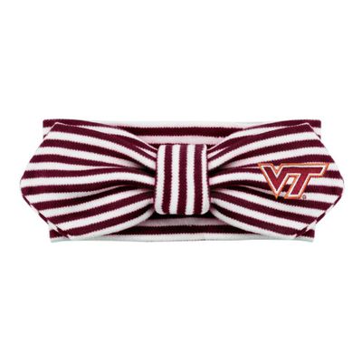 Virginia Tech Infant Creative Knitwear Striped Knot Headband