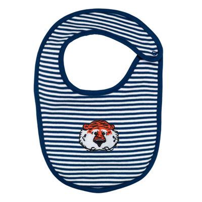  Aub | Auburn Infant Creative Knitwear Aubie Striped Knit Bib | Alumni Hall