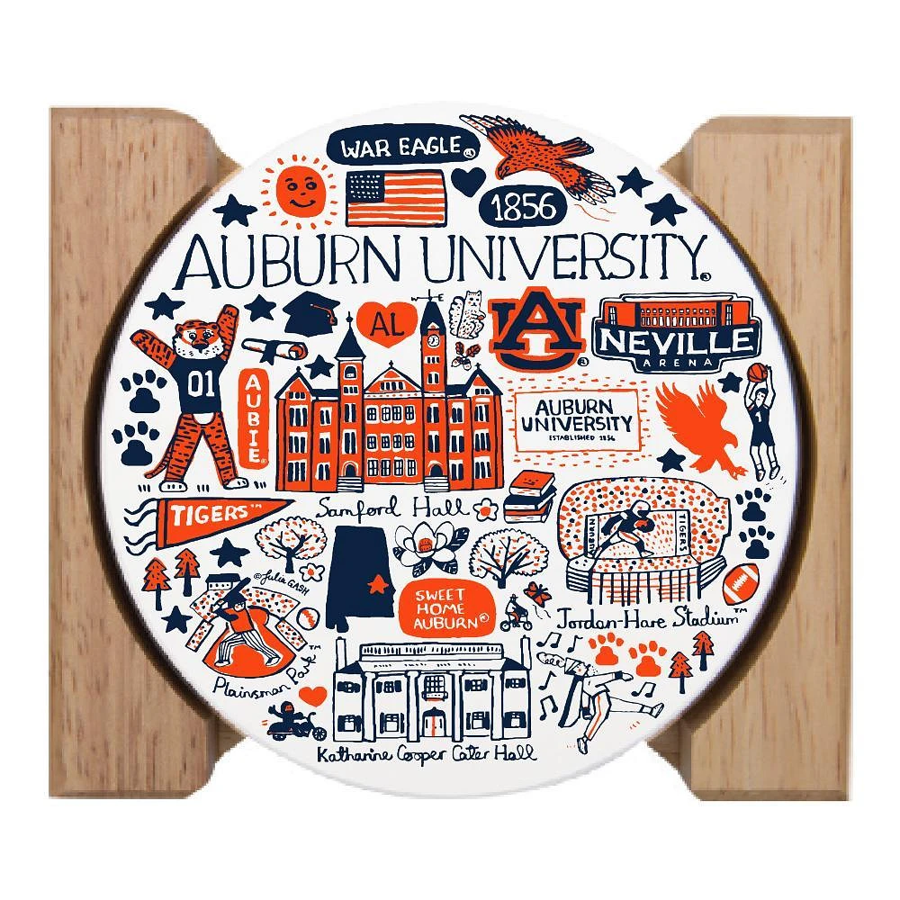 Auburn Tigers Julia Gash Drink Coasters (4 Pack)