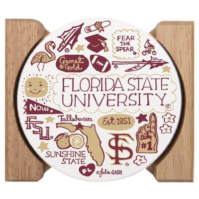  Fsu | Florida State Julia Gash Drink Coasters (4 Pack) | Alumni Hall