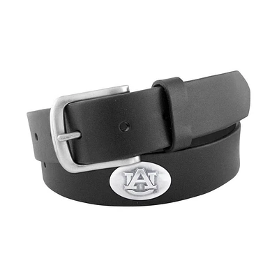 Auburn Zep-Pro Black Leather Concho Belt