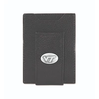 Virginia Tech Zep-Pro Black Leather Concho Front Pocket Wallet